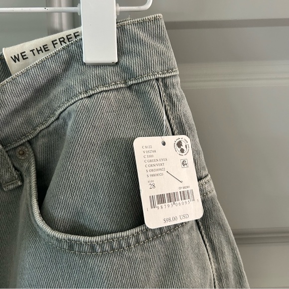 Free People Sage Green Boyfriend Jeans - Picture 5 of 11